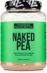 Naked Pea - Chocolate Peanut Butter Protein från US & Canadian Farms, Organic Cocoa, Organic Coconut Sugar - No GMO, No Soy och Gluten Free, Aid Growth and Recovery - 21 Servings