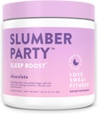 Love Sweat Fitness Sleep Boost Powder | Slumber Party Chocolate | Improves Sleep, Supports Muscle Recovery | Vegan, Gluten Free, Non-GMO | 28 Servings