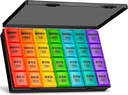 XL Large Weekly Pill Organizer 4 Times a Day, 7-Day Pill Boxes och Organizer AM PM, Big Compartments Pill Case, Monthly Medication Organizer 28 Days Dispenser för fiskoljor
