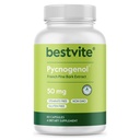 BESTVITE Pycnogenol 50mg (60 kapslar) - French Maritime Pine Bark Extract - No Stearates - Gluten Free - Non GMO