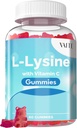 VAITE L-Lysine 800mg Gummies med vitamin C - Hud, Lip & Cold Sore * Stöd för kvinnor - Lysin för vuxna, stöder Tissue Health & Immune System, Amino Acid & Complex Supplements, 60 Vegan Chewable