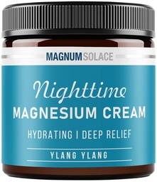 Magnesium Lotion - Nighttime Magnesium Cream - Applicera på ben, armar eller bröst - Topical Magnesium Chloride - USA Made and Safe for Kids (Ylang Ylang)