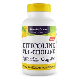 Healthy Origins Cognizin (Citicoline), 250 mg - Brain Supplement för minne med Citicoline CDP Choline - Non-GMO, Vegan & Gluten-Free Supplement - 150 Veggie Capsules