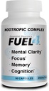 Fuel4 Nootropic Brain Support Supplement - Focus & Mental Clarity Capsules med vitamin D3, Ginkgo Biloba, Cognivia, Alpha GPC, DMAE & Huperzine A - Non-GMO, Made in USA - 90 Veggie Capsules