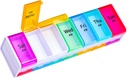 White Extra Large Pill Organizer 2 gånger om dagen, XXL Pill Box 7 Day, Big Weekly Pill Box Organizer, Enorma AM PM Pill Case, Giant Daily Pill Container med 14 XL Compartment för alla Meds (Double-Sided)