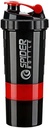 5 I 1 Protein Shaker Bottle - Professional Series Shaker Bottle för Protein Shakes och Pre Workout Gym Bottle, Med Powder Storage,Pill Tray,Mixing Ball, Shakes Cup (röd)