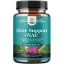 Liver Support NAC Supplement with Milk Thistle for Liver Cleanse Detox & Repair - N Acetyl Cysteine Supplement for Liver Cleanse with Turmeric, Choline, Dandelion & L-Glutathione - 60 Count
