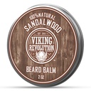 Viking Revolution Sandalwood Beard Balm - Beard Butter with Argan Oil, Beard Softener for Men with Jojoba Oil - Beard Moisturizer for Men with Beeswax - Beard Wax for Men (2oz, 1 Pack)