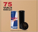 W Gallery 75 Black 60 Dram Reversible Cap - Airtight Smell Proof Vials - Plastic Medical Grade Prescription Bottles för Pills Herbs Flowers Supplements, Bulk Pack, Not Glass Jars