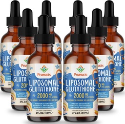 2000MG Liposomal Glutathione Liquid, 98% Absorption, Active Form L-Glutathione Supplement, Vegan Friendly, Powerful Antioxidant Complex för Immune System, Aging Defense, Detox, 16 FL.OZ