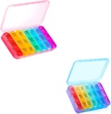 ASprink Pink och Blue Pill Organizer 3 gånger om dagen - Veckovis Pill Box 3 gånger om dagen - Daglig Pill Box 7 Day Medicine Organizer, Stor Pill Case Pill Box 3 gånger om dagen, Travel Pill Organizer