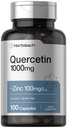 Horbäach Quercetin 1000mg | 100 kapslar | med 100mg Zink | Non-GMO, Gluten Free Supplement | High Potency Formel