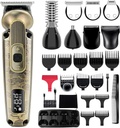 Hatteker Beard Trimmer Mustache Trimmer för Män 8 i 1 Justerbar Hair Clipper T-Blade Electic Razor Shavers Cordless Mens Gift Grooming Kit med Face Nose Body (Bronze)