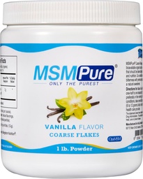 KALA HEALTH MSMPure Vanilla smaksatt grov MSM pulverflingor - USA-Made MSM för gemensam hälsa, hudutseende och hår & nagelstöd - 1 lb, organisk svavel
