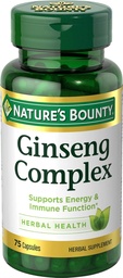 Ginseng av Naturens Bounty, Ginseng Complex Capsules stöder Vitality & Immune Function, 75 kapslar