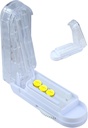 Justerbar Pill Cutter Splitter för små och små piller, större piller, Pill Splitter med Centering Device Cutter Multiple Pills en tid, Tablet Cutter med dold Sharp Blade