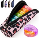 Yaklim Pill Organizer 1 Gång per dag, Ultralight Travel Pill Box, Weekly Pill Containers 7 Dag med Portable Vitamin Fish Oils Supplement