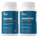 Dr Tobias Oregano och Caprylic Acid Blend och Probiotics for Women - Stöder Gut, Immune och Urinary Health, Non-GMO