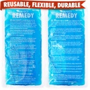 Perfekt Remedy 2-Pack Gel Ice Packs för skador Återanvändbara, Hot & Cold Pack som är hållbar, mjuk och flexibel, snabb lättnad och återhämtning (Blue, Reg 2PK)
