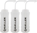 Mueller Quart Bottle W/ Straw, Natural Color W/ Black Letters (3-Pack)