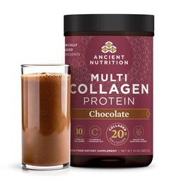 Forntida näring Collagen Peptides Powder, Multi Collagen Protein, Kvinnor & Män, Vitamin C, Probiotika, Hydrolyserad Collagen, Stöder Hud, Joints, Gut Health, Chocolate, 24 Servings