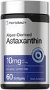 Horbäach Astaxanthin Supplements | 10mg | 60 Softgels | Algae Derived Formel | Non-GMO, Gluten Free