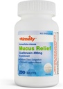 TIME-CAP LABS, INC. Timely Mucus Relief Guaifenesin 400mg 200 tabletter - omedelbar frisättning av Mucus Phlegm Relief - Expectorant for Mucus Removal, Chest Congestion, Flu, Colds, Allergies