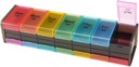 Extra stor Weekly Pill Organizer,GrnPeak Jumbo 7-Day Vitamin Organizer 2 gånger om dagen för att hålla Medicinering,Cod Liver Oil och tillägg