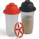 SIGNORA WARE Shaker Bottles | 17-Ounce Plastic Protein Shake Bottle för Meal Replacement Shakes & Smoothies, Beverages, Mixing Salad Dressing & Sauces, Margarita, & More | 2 Pack