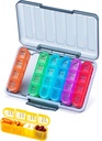 Betife XL Large Capacity 4 Times a Day Pill Organizer, 7 Day 4 Times Weekly Pill Box med 28 kompartement för medicinering, vitaminer och tillskott