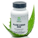 Aloe Vera 450 kapslar Organic | Icke-GMO Aloe Vera Pills | Tillverkad med USDA Organic Aloe Vera Supplements | Digestive & Joint Support Supplement
