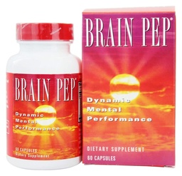 Natural Balance Brain Pep | Brain Function Supplement med Ginkgo Biloba, Kola Nut | Hjälper till att stödja förbättrat minne, fokus och mental klarhet | 60 kapslar