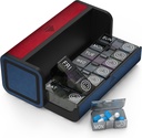 Pill Organizer 2 gånger om dagen, Am Pm Twice Daily Pill Case, Detachable Large Travel Pill Box 7 Day, Weekly Pill Container för vitamin Medicine Supplement Fish Oil (Red och Blue)