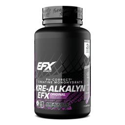 EFX Sports Kre-Alkalyn EFX | pH Correct Creatine Monohydrate Pill Supplement | Styrka, muskeltillväxt och prestanda | 60 portioner, 120 kapslar