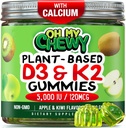 Center-Filled Vitamin D3 K2 Gummies - Kids, Teens & Adults - Supplement for Healthy Teeth, Bone, Energy & Immunity - 5000 IU D3, 120 mcg K2(MK-7), 120 mg Calcium - Vegan & Non-GMO - 60 Count