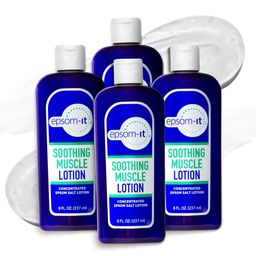 Epsom-It Soothing Muscle Lotion - Epsom Salt Magnesium Sulfate Cream Arnica för muskelstyvhet, Topical Magnesium Lotion, vilket ger komfort för ben, knä och fötter, 8,0 oz., 4-Pack