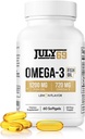 Omega 3 Fish Oil - 1200 MG Fish Oil, 720 MG Omega 3, Lemon Flavor, 60 Softgels, Natural EPA-DHA Softgels for Strength & Health, High Potency, Support for Women & Men