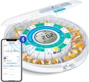 Zoksi Uppgradera Bluetooth Automatic Pill Dispenser Machine för äldre med Alarm, Smart Medication Pill Box 28 Dag för Hemanvändning, Eletronic Medicine Organizer Monthly, Timed Reminder