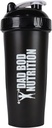 Pappa Bod Nutrition Funny Protein Shaker Bottle 28 Ounce Water Cup (Black Lid)