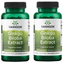 Swanson Ginkgo Biloba Extract Standardized Delayed-Release Memory Brain Cognitive Function Health Supplement 120 mg (24% flavone glycosides, 6% Terpene laktoner) 100 Veggie Drcaps (2 Pack)