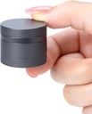 Small Pill Case Metal Pill Box - Vattentät Pill Container Single Round Aluminium Alloy Storage Medicine Holder Organizer Multitool EDC Varje dag för Vitamin, Fish Oil Gray