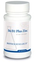 Biotics Research B6 B1 Plus Zink levererar aktiva former av B-vitaminer, 5 mg hög biotillgänglig zinkform, hjälpmedel i aktivitet av över 300 olika zinkberoende enzymer 90 kapslar