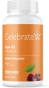 Celebrate Vitamins Iron Supplement med vitamin C - 45mg Iron, 60mg Vitamin C, Bariatric Vitamins för WLS-patienter, Vertikal Sleeve & Gastric Bypass Surgery - Cherry, 30 Soft Chews