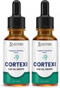 Cortexi Ear Drops Cortexi Healthy Eardrum Oil stöder hälsosamma öron Premium Blend av Essential Oils 2 flaskor