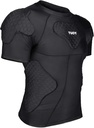 TUOY Mäns Padded Compression Shirt Protective Shirt Rib Chest Protector för fotboll Paintball Baseball