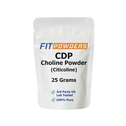 Citicoline Powder, CDP Choline Powder Pure med Scoop, icke-GMO, kognitivt tillskott för minne och lärande (25 Grams)