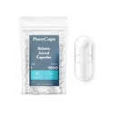 PureCaps USA - Empty Gelatin Capsules Storlek 1| 1000 anslutna piller | Clear | Icke-GMO Certified | SLS, Gluten, Konserveringsfri