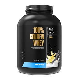 Maxler 100% Golden Whey Protein - 24g Protein per servering - Premium Whey Protein Powder för Pre Post Workout - Fast-Absorbing Whey Concentrate Isolate Hydrolysate Blend - Franska Vanilla Protein 5lb