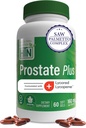 Health Thru Nutrition Prostate Plus med Saw Palmetto Extract, Lycopene som Lycored, Plant Sterols, Selenium, Zink och Pumpkin Seed | Fullständig Prostate Support | Non-GMO & Gluten Free (Pack på 60)