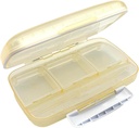EZY DOSE Moisture-Proof Pill Case, Medicine Planner, Vitamin Organizer Box, Travel-Friendly, Latch-Closure till säkra innehåll, 8 individuella delar av flera storlekar med tät tät tät tät tätning, stor, Cream